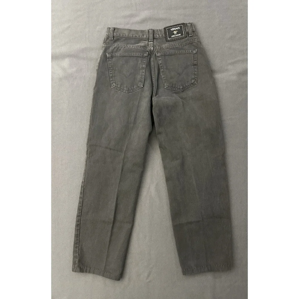 Vintage Versace Jeans Couture Mens 31 Black Straight Leg Ittierre Italy 90s